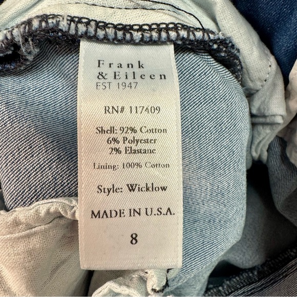 Frank & Eileen Wicklow Italian Chino Performance Denim Blue 1977 Wash 8 - Picture 11 of 16